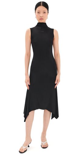 Off-White Off-White Fluid Jersey Midi Dress Black