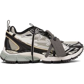 Off-White Off-White Gray & Black 'Be Right Back' Mesh Sneakers
