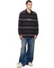 Off-White Off-White Gray & Burgundy Stroke OW Relax L/S Polo - 4