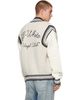 Off-White Off-White Gray & Off-White Script Logo Knit Bomber Jacket - 3