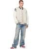Off-White Off-White Gray & Off-White Script Logo Knit Bomber Jacket - 4