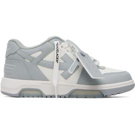 Off-White Off-White Gray & White 'Out Of Office' Sneakers