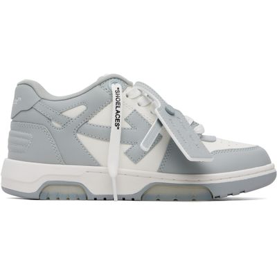 Off-White Off-White Gray & White 'Out Of Office' Sneakers