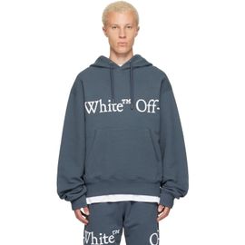 Off-White Off-White Gray Bookish Scarf Regular Hoodie