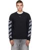 Off-White Off-White Gray Diag Fuzzy Knit Crewneck Sweater - 1