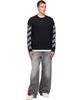 Off-White Off-White Gray Diag Fuzzy Knit Crewneck Sweater - 4
