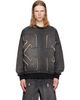 Off-White Off-White Gray Distress Arr Skate Crewneck Highlighted Sweatshirt - 1
