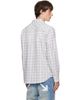 Off-White Off-White Gray Handstyle Logo Check Flannel Shirt - 3