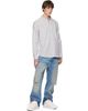 Off-White Off-White Gray Handstyle Logo Check Flannel Shirt - 4