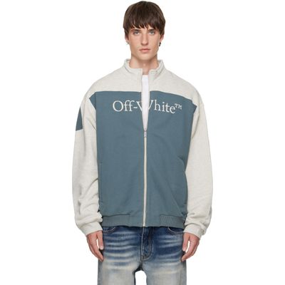 Off-White Off-White Gray Negative Big Bookish Relax Track Jacket