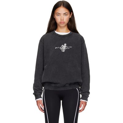 Off-White Off-White Gray 'Off White' Stroke Sweatshirt