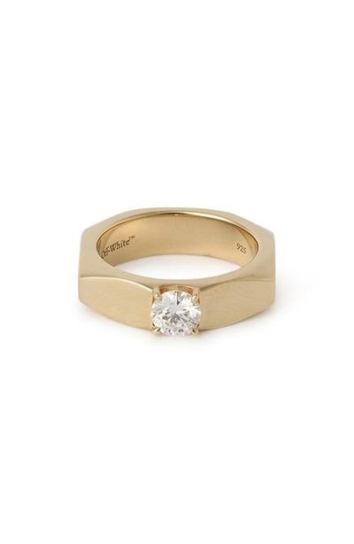 Off-White Off-White Hex Nut Solitaire Lab Grown Diamond Ring