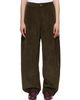 Off-White Off-White Khaki Corduroy Balloon Trousers - 1