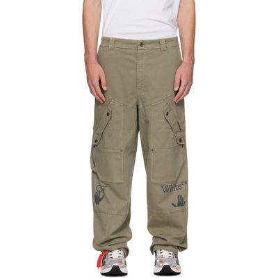 Off-White Off-White Khaki Swimming Logo Carpenter Cargo Pants
