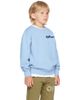 Off-White Off-White Kids Blue Type Crewneck Sweatshirt - 2