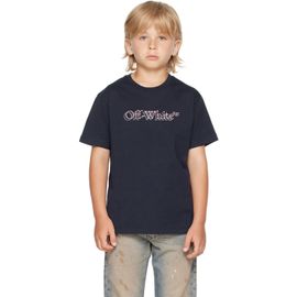 Off-White Off-White Kids Navy Big Bookish Shadow T-shirt