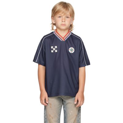 Off-White Off-White Kids Navy Soccer Track T-shirt