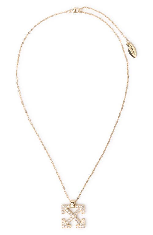 Off-White Off-White Lab Grown Diamond Pavé Arrow Pendant Necklace