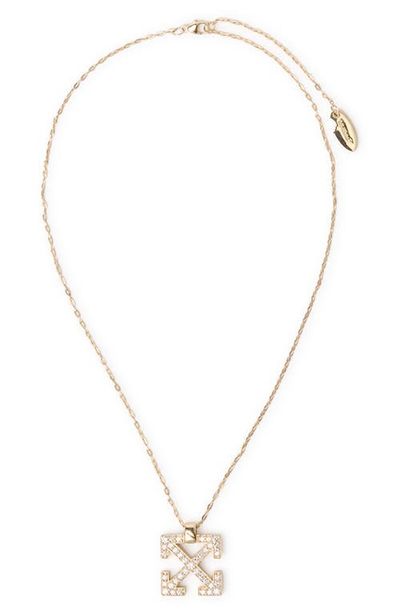 Off-White Off-White Lab Grown Diamond Pavé Arrow Pendant Necklace