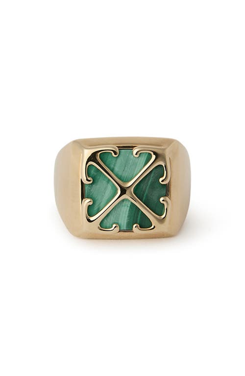 Off-White Off-White Malachite Arrow Signet Ring