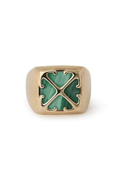 Off-White Off-White Malachite Arrow Signet Ring