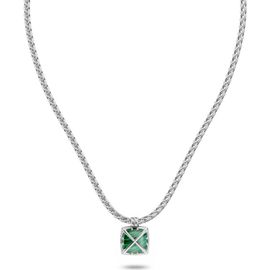 Off-White Off-White Malachite Arrow Square Pendant Necklace