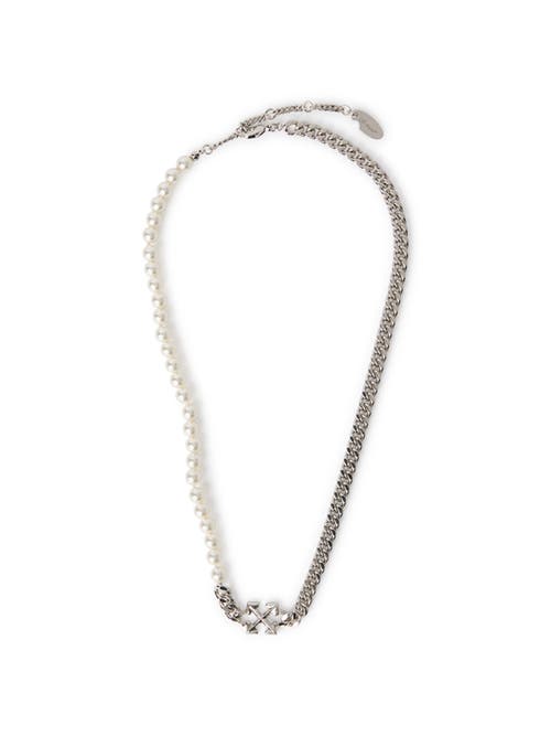 Off-White Off-White Men's Arrow Pearl Chain Neckalce