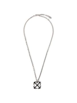 Off-White Off-White Men's Black Enamel Arrow Necklace