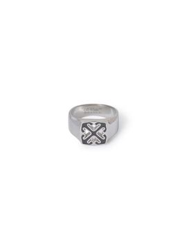 Off-White Off-White Men's Black Enamel Arrow Ring