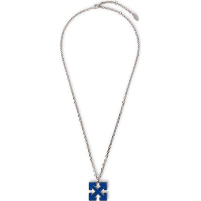 Off-White Off-White Men's Blue Enamel Arrow Necklace