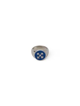 Off-White Off-White Men's Blue Enamel Arrow Ring