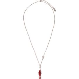 Off-White Off-White Men's Enameled Trumpet Pendant Chain Necklace