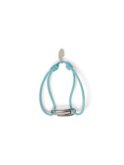Off-White Off-White Men's Paperclip Blue Cord Bracelet 