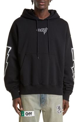 Off-White Off-White Men's Thunder Stable Skate Graphic Hoodie