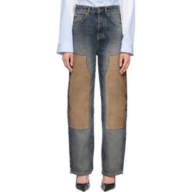 Off-White Off-White Navy & Brown Corduroy Patch Balloon Jeans