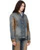 Off-White Off-White Navy & Brown Corduroy Patch Denim Jacket - 2