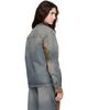 Off-White Off-White Navy & Brown Corduroy Patch Denim Jacket - 3