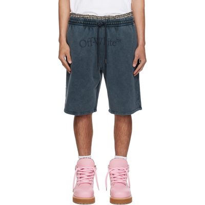 Off-White Off-White Navy Bookish Mar Sweat Shorts
