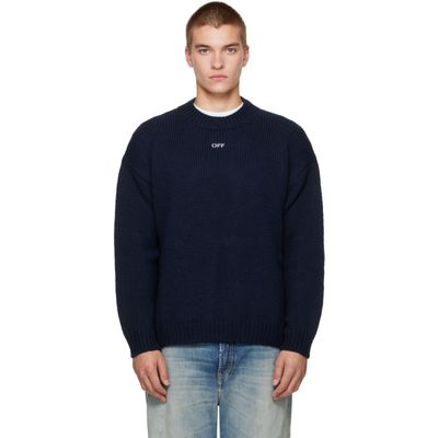 Off-White Off-White Navy Maxi Arrow Crewneck Sweater