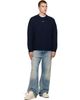 Off-White Off-White Navy Maxi Arrow Crewneck Sweater - 4
