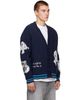 Off-White Off-White Navy OG Patches Varsity Knit Cardigan - 2