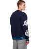 Off-White Off-White Navy OG Patches Varsity Knit Cardigan - 3
