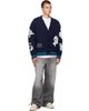 Off-White Off-White Navy OG Patches Varsity Knit Cardigan - 4