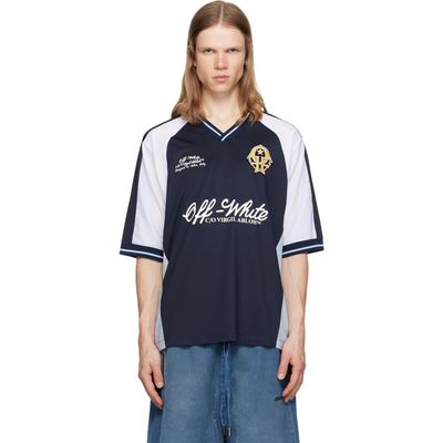 Off-White Off-White Navy Royal Team Soccer T-shirt