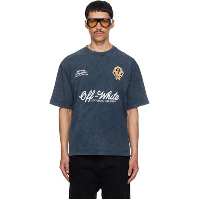 Off-White Off-White Navy Sporty 4 Skate T-shirt
