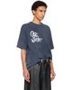 Off-White Off-White Navy Spray Painting Skate T-shirt - 2