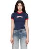 Off-White Off-White Navy Star Fitted T-shirt - 1