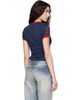 Off-White Off-White Navy Star Fitted T-shirt - 3