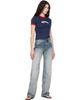 Off-White Off-White Navy Star Fitted T-shirt - 4