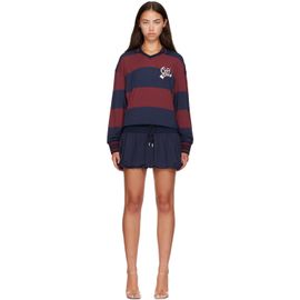 Off-White Off-White Navy Striped Interlock Polo Minidress